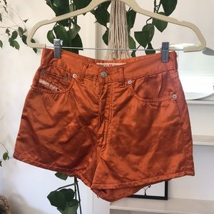 Diesel Shorts - Vintage Orange Satin High Waist shorts Diesel Shorts - Vintage Orange Satin High Waist shorts